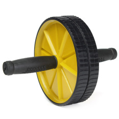 Dual ABS Abdominal Roller Wheel w/ Knee Pad F. Home Workout Exercise Fitness Gym Yellow - Intl