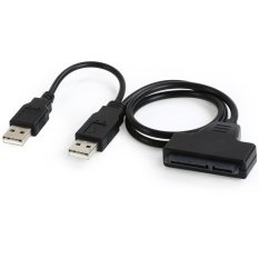 Dual USB2.0 to 22pin SATA Cable Converter (Intl)