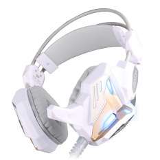 EACH G3100 Gaming Headphone with Mic Stereo Bass LED Light for PC Gamer (White) - Intl