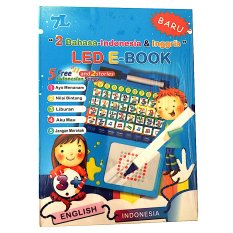 Eigia LED E-Book 2 Bahasa Indonesia & Inggris Mainan Edukasi 7L - Biru