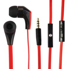 Elenxs 3.5mm In-ear Earbud Headphone Earphone Headset for mobile phone with Mic Microphone Red