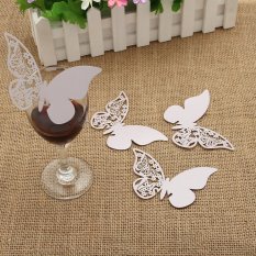EOZY 12 Pieces Butterfly Paper-Cut Hollow Out Decoration For Cards Wedding Party Table (Lavender) - Intl