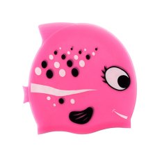 EOZY Children Waterproof Lovely Fish Cartoon Elastic Silica Gel Swimming Cap (Pink) - Intl