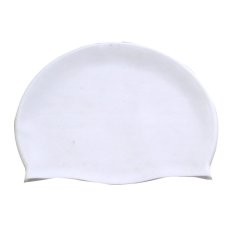 EOZY Men And Women Waterproof High Elastic Silica Gel Diving Swimming Cap (White) - Intl