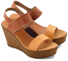 Everflow ES02 Sandal High Heel Wedges - Synth - Pu - Modis Dan Cantik - Yellow