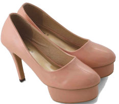 Everflow IW 388 Sepatu Formal Heels Wanita - Synth - Fiber - Stylish Dan Cantik - Peach