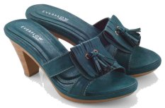 Everflow KT420 Sandal High Heel Wedges Synth - Clogs - Modis Dan Cantik - Green