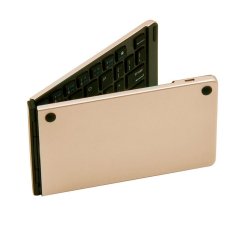 F66 Mini Wireless Bluetooth Folding Keyboard Portable Ultra thin Foldable Keyboard for iOS Android iPad Tablet (Gold) (Intl)