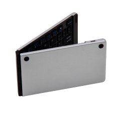 F66 Mini Wireless Bluetooth Folding Keyboard Portable Ultra thin Foldable Keyboard for iOS Android iPad Tablet (Silver) (Intl)