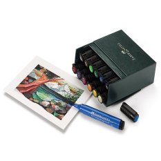 Faber Castell Pitt Artist Pen Big Brush Set of 12 Drafting Engineering Art (Export) - Intl