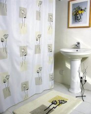 Fantasy Crystal Polyester Shower Curtain Tulip / Tirai Kamar Mandi / Gordyn