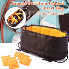 Flexible DSLR SLR Camera Lens Insert Partition Padded Bag Pouch for Travel