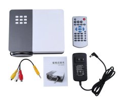 Flylinktech GM50 Mini Portable Projector 480*320 80 Lumens HDMI Cable for Home Backyard Theater TV Laptop Desktop Game Media Player SD Card black - Intl