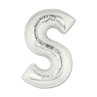 Foil Balon Huruf S – Perak