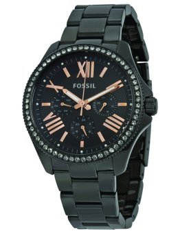 fossil am 4522 jam tangan wanita hitam stainless fossil am 4522 jam tangan wanita hitam stainless