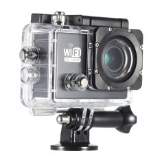Full HD Wifi Action Sports Camera DV Cam 2.0 LCD 12MP 1080P 30FPS 4X Zoom 140 Degree Wide Lens Waterproof for Car DVR FPV PC Camera Diving Bicycle Outdoor Activity- Intl