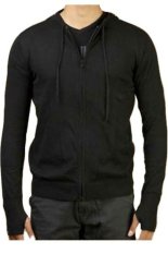 Funky Sweater Ariel Hoodie Rajut - Hitam