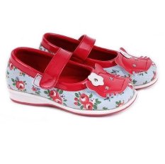 Garucci GJA 9050 Sepatu Anak Flat Shoes Perempuan (Merah Kombinasi)