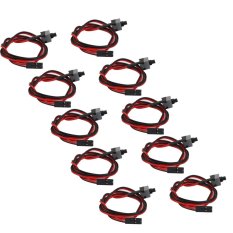 Generic 10x Computer Motherboard Power Cable Switch On/Off/Reset Button Replacement (Red) - Intl