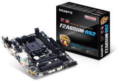 Gigabyte Motherboard GA-F2A68HM-DS2, Hitam, Socket FM2+