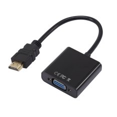 Gold-Plated Active Hdmi To Vga Adapter (Male To Female) - Black (Intl)