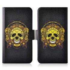 Golden Skull Smile PU Leather New Flip Case Cover For LG Optimus L9 P760 P765