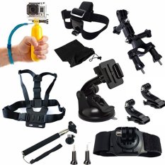 Gopro Hero Accessories Set Self Monopod Stick Harness Chest Head Mount Strap for Go pro Hero4 3+3 2 1 Sj4000 Sport Camera - INTL