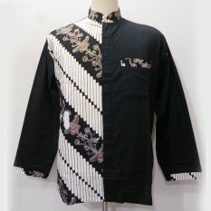 Grosiryogya Baju Koko Batik Lengan Panjang 2 KMJ6035 - Hitam