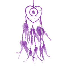 Handmade Dream Catcher with Feathers Wall Car Hanging Decoration (Purple)
