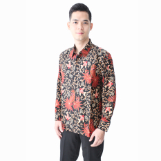 Hansen & Lisa Kemeja Batik Formal Lengan Panjang Flowerblack - Hitam