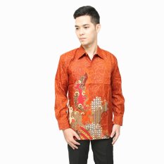 Hansen & Lisa Kemeja Batik Semi Sutra Lengan Panjang BSTR 101 - Coklat