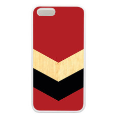 Heavencase Soft Case iPhone SE / 5S / 5 Motif Batik Kayu Chevron 35 Casing Cover - Putih