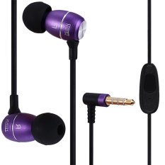 Hi-100 Super Bass Stereo Headsets 3.5mm Plug Earphones (Purple) - Intl