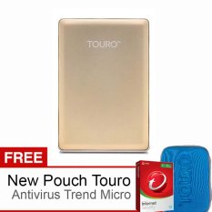 Hitachi HGST Touro S 500GB 7200RPM - Gold + Free New Pouch Touro & Antivirus Trend Micro