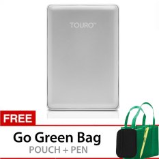 Hitachi HGST Touro S 500GB 7200RPM - Silver + Gratis Go Green Bag + Pouch + Pen