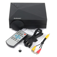 Home Cinema Theater Mini LED LCD Projector 1080P Full HD HDMI AV USB VGA SD (Black)