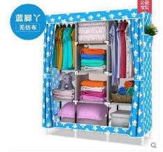 Home-Klik Lemari Baju 3 Sisi - Biru