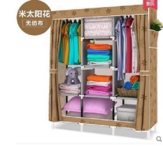 Home-Klik Lemari Baju 3 Sisi - Cokelat