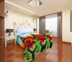Home-Klik Selimut Bulu Halus Flower Paris - Size 180 x 200cm