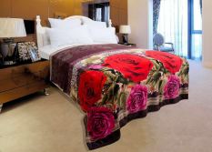 Home-Klik Selimut Bulu Halus Pink Flower Paradise - Size 180 x 200cm