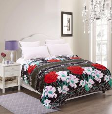 Home-Klik Selimut Bulu Halus Tulip Flower - Size 180 x 200cm