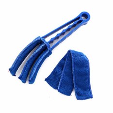 Home Office Microfiber Multi-functional Soft Window Shades Blinds Shutter Air Conditioning Outlet Dust Cleaning Brush Cleaner Blue - Intl