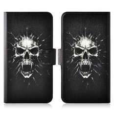 Hot Terror Bkack Skull PU Leather New Flip Case Cover For LG Optimus L9 P760 P765