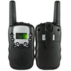 HT Radio Mini Pairs Handy Walkie Talkie with LED Light - T-388 - Hitam