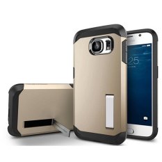 Hybrid Rugged Impact Protective Hard Armor Case for Samsung Galaxy S6 (Gold)(INTL)