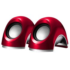 ifang 2Pcs Pair Of USB Computer Mini Speakers (Red)