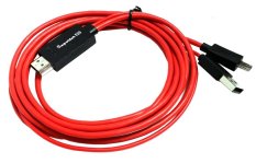 Importer520 2 Meters (6.5 feet) MHL Micro USB to HDMI Cable Adapter HDTV for Samsung Galaxy S3 S4 S5 i9600 Note2 Note3 i9300 i9500 N7100 N9006. (Intl)