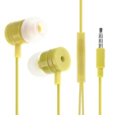In-ear Stereo Headphone Earphone Earbud w/Microphone For iphone HTC Samsung MP3 Yellow (Intl)