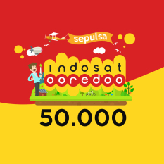 Indosat ooredoo Pulsa Electric Indosat Reg Rp. 50.000
