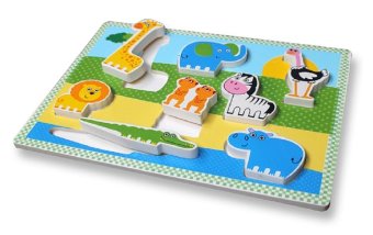 Chunky Puzzle Hewan istana bintang mainan kayu chunky puzzle hewan safari Chunky Puzzle Hewan istana bintang mainan kayu chunky puzzle hewan safari